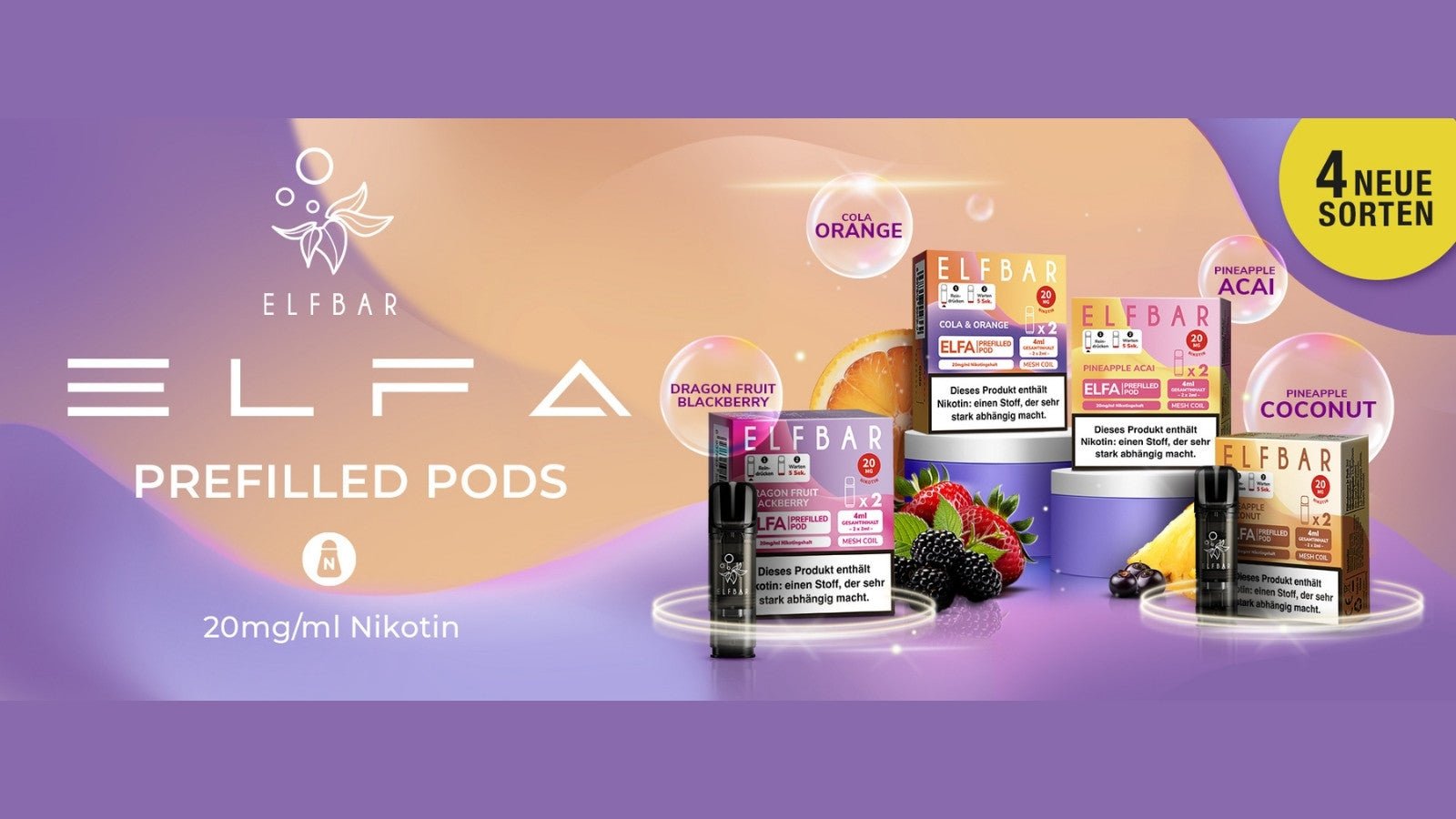 Neue Sorten ELFA Pods - Blog Banner
