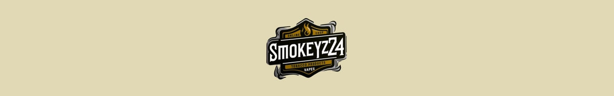 Smokeyz24 Logo auf beigem Banner der Kategorie Kautabak und Chewing Bags