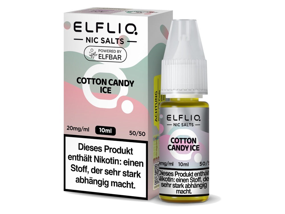 Elfliq Cotton Candy Ice 20mg – Nikotinsalz Liquid Flasche mit Verpackung