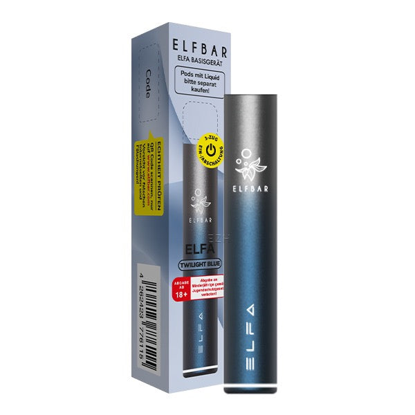 Elfbar Elfa Basisgeraet Akku Twilight Blue mit Verpackung