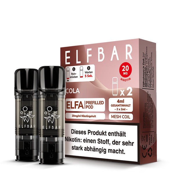 Elfbar Elfa Pods Cola 20mg – Erfrischender Cola-Geschmack