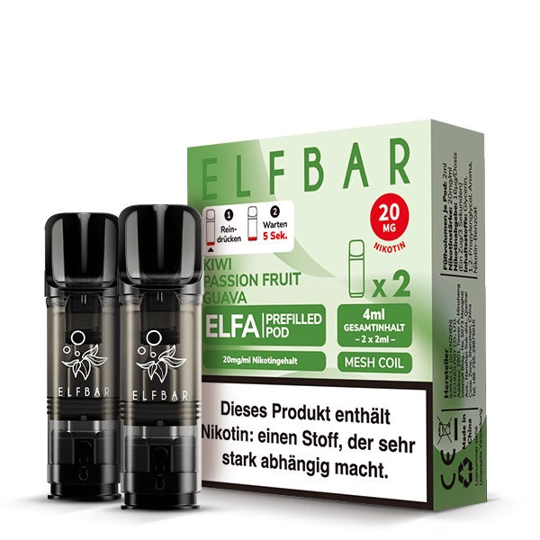 Elfbar Elfa Pods Kiwi Passionfruit Guava 20mg – Tropischer Fruchtmix