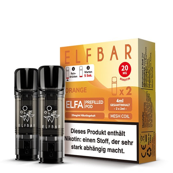 Elfa Pod Orange 20mg – 2er-Pack von Elfbar