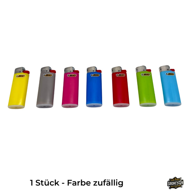 BIC Mini Reibrad Feuerzeug in verschiedenen Farben - 1 Stück Farbe zufällig
