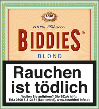 Agio Biddies Blond Cigarillos 20er Packung – schlankes, helles Design, Frischepack, ideal für milden Genuss
