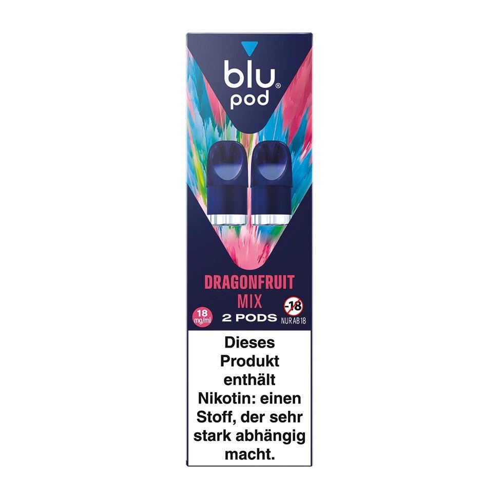 Blu Bar Kit Pod „Dragonfruit Mix“ 18 mg – Packung mit 2 vorgefüllten 2-ml Pods für das blu bar Kit
