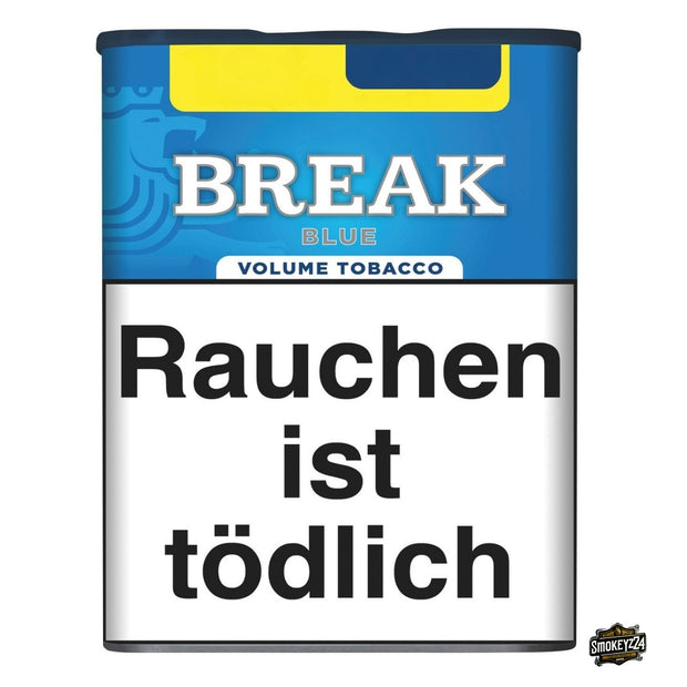 Break Blue Stopftabak 55g Dose, Volumentabak blau, Verpackung frontal fotografiert