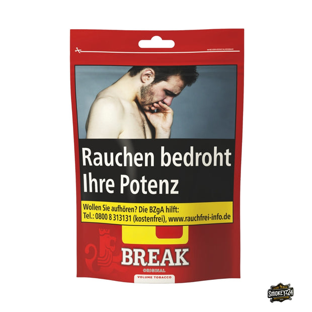 Break Original Red Stopftabak 115g Beutel, Volumentabak rot, Produktbild frontal
