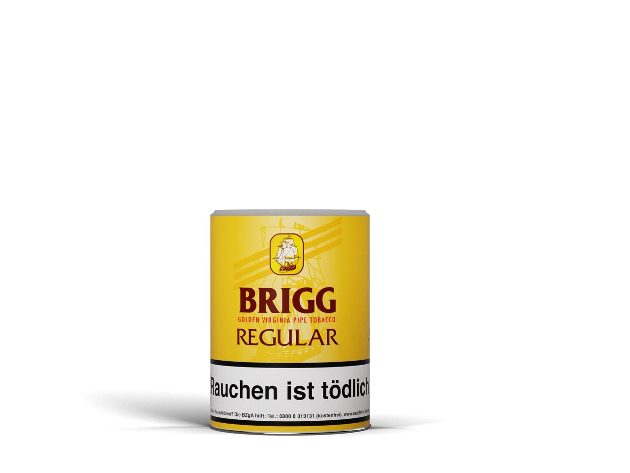 Brigg Regular Pfeifentabak 155g Dose – naturbelassener Pfeifentabak aus Virginia, Black Cavendish & Burley, milder Genuss