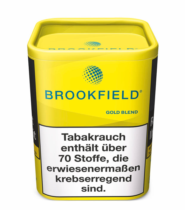 Brookfield Gold Blend Feinschnitt Tabak 120g Dose – edler Zigarettentabak mit hellen Importtabaken zum Drehen und Stopfen