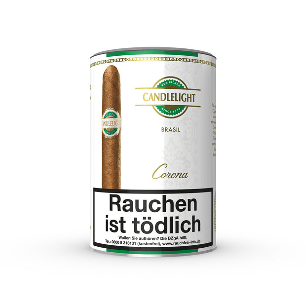 Candlelight Corona Brasil Zigarren – 25 Stück in praktischer Blechdose mit mildem Aroma und brasilianischem Deckblatt