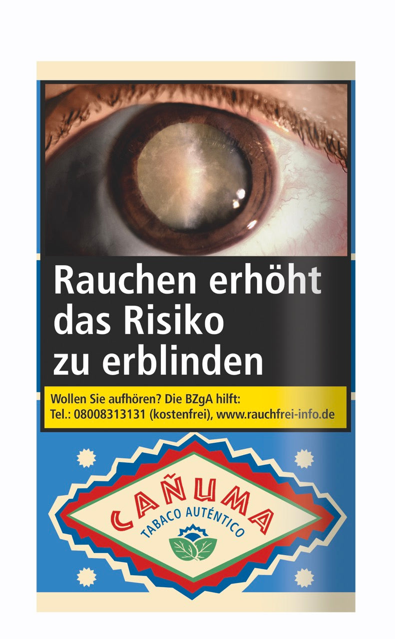 Canuma Bright Blau Drehtabak 30g Pouch – feiner Feinschnitt ohne Zusätze zum Selbstdrehen