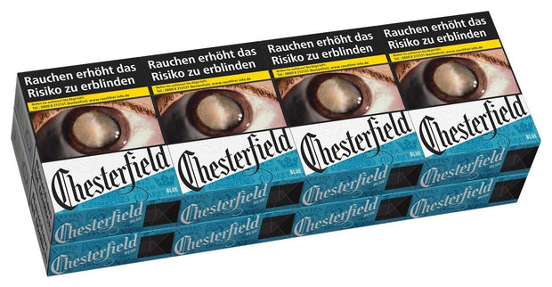 Chesterfield Blue Zigaretten Stange – 8 Packungen à 30 Zigaretten, 2XL Großpackung in Blau