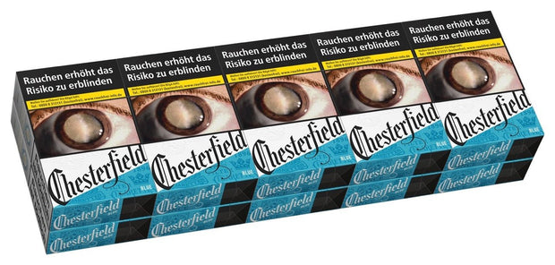 Chesterfield Blue Zigaretten Stange – 10 Packungen à 20 Stück mit blauer Verpackung
