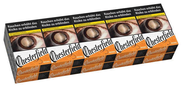 Chesterfield Original Red Zigaretten Stange – 10 Packungen à 20 Stück im neuen orangefarbenen Design