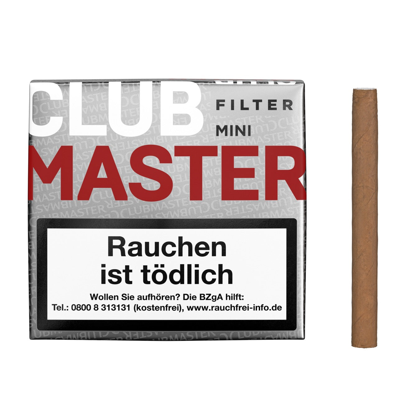 Clubmaster 222 Mini Red Filter Zigarillos – geschlossene Packung mit Vanillearoma und Filter