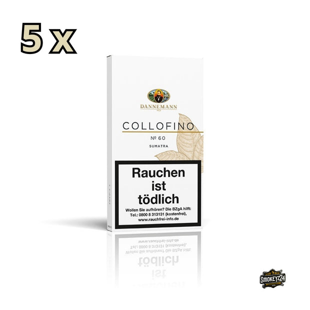 Seitliche Ansicht der Dannemann Collofino Sumatra Zigarren im Vorratspack mit 25 Stück für langanhaltenden Genuss