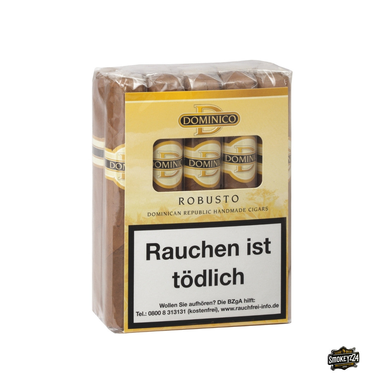 Dominico Robusto Zigarren 10er Packung, dominikanischer Blend, mild bis mittelkräftig
