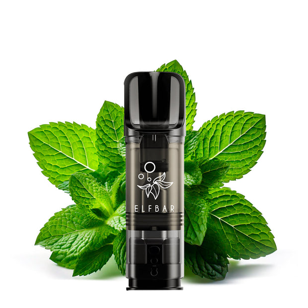 Elfbar ELFA Double Mint Pods mit Minzblättern als Geschmacksmotiv