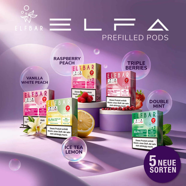 Elfbar ELFA Pods Neuheiten Banner - 5 Sorten