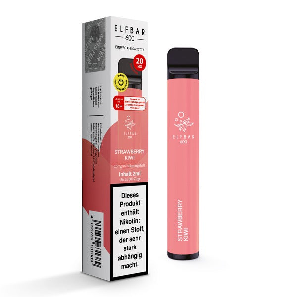 Elfbar V1 600 Strawberry Kiwi 20mg – Einweg-Vape mit süßer Erdbeere & spritziger Kiwi