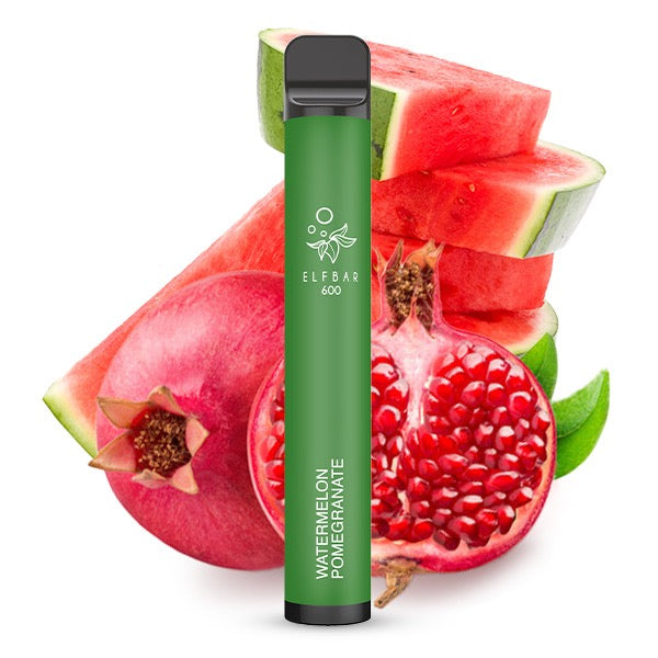 Elfbar V1 600 – Fruchtige Kombination aus süßer Wassermelone und herber Granatapfel-Note