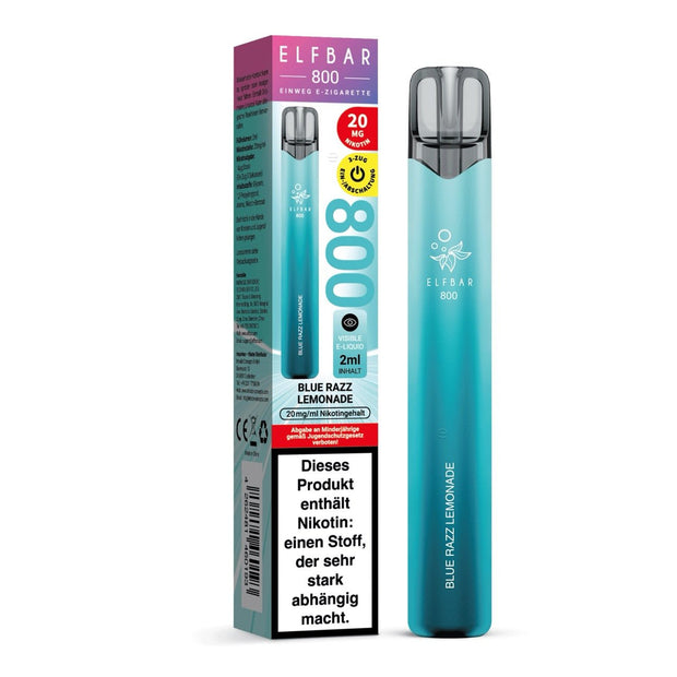 Elfbar 800 Blue Razz Lemonade 20mg mit Verpackung, Einweg E-Zigarette, blaue Himbeere Zitrone, Smokeyz24.de