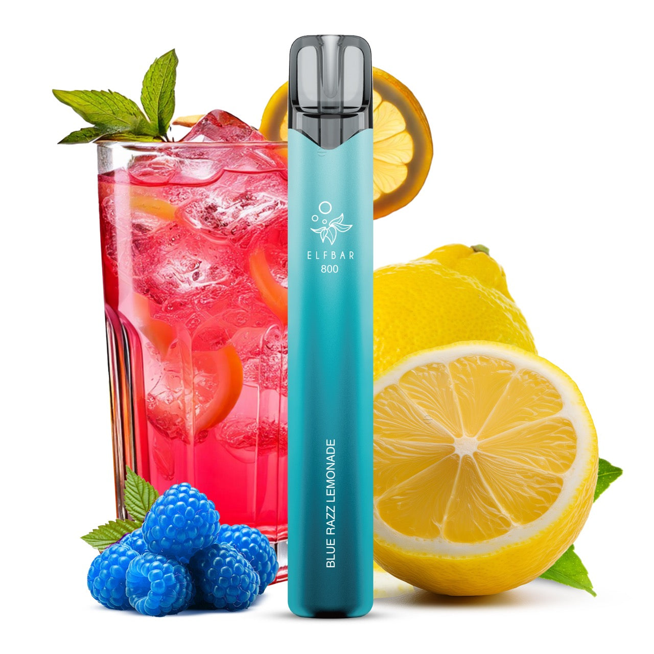 Elfbar 800 Blue Razz Lemonade Nikotinfrei Einweg Vape mit Blaue-Himbeere-Limonade und Zitrone