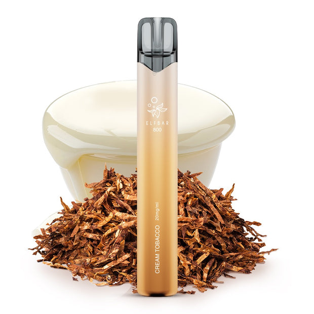 Elfbar 800 Cream Tobacco 20mg Einweg Vape mit Tabak und cremiger Note