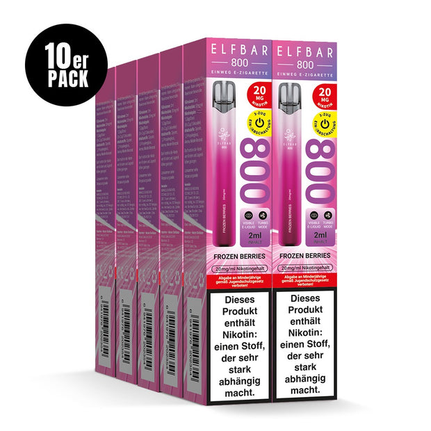 Elfbar 800 Frozen Berries 20mg 10er Sparpaket mit zehn Packungen