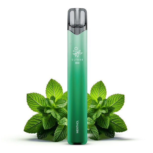 Elfbar 800 Menthol Nikotinfrei Einweg Vape mit Minzblättern