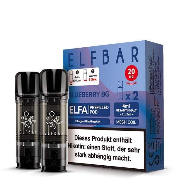 Elfa Pods Blueberry Bubble Gum 20mg – Blaubeer-Kaugummi-Aroma