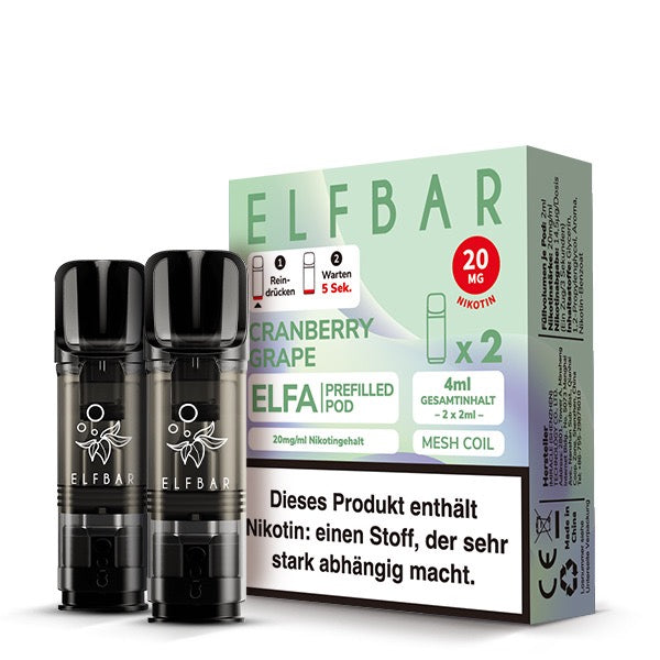 Elfbar Elfa Pods Cranberry Grape 20mg – Fruchtige Kombination aus Cranberry & Traube