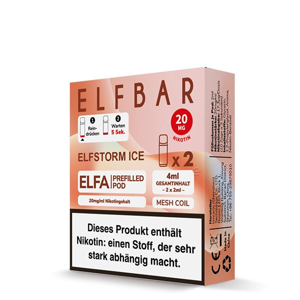 Elfbar Elfa Pods Elfstorm / Elfergy 20mg – Energy-Drink-Geschmack Verpackung