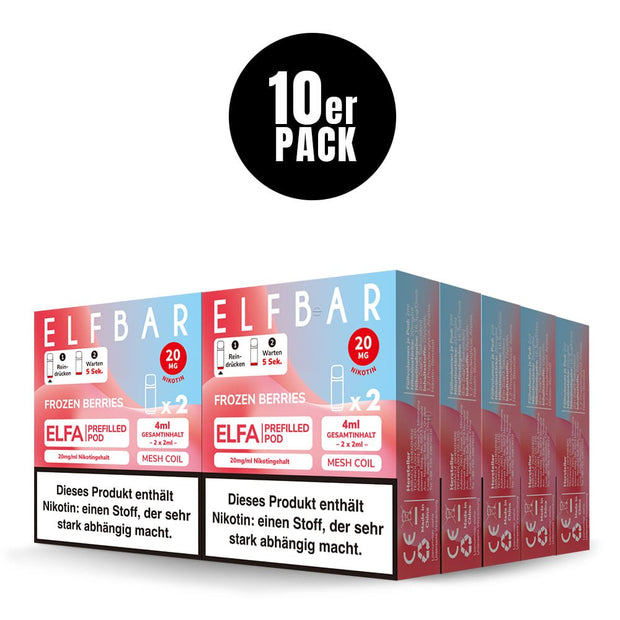 Elfbar ELFA Pods Frozen Berries 20mg - 10er Pack mit Verpackungen im Set