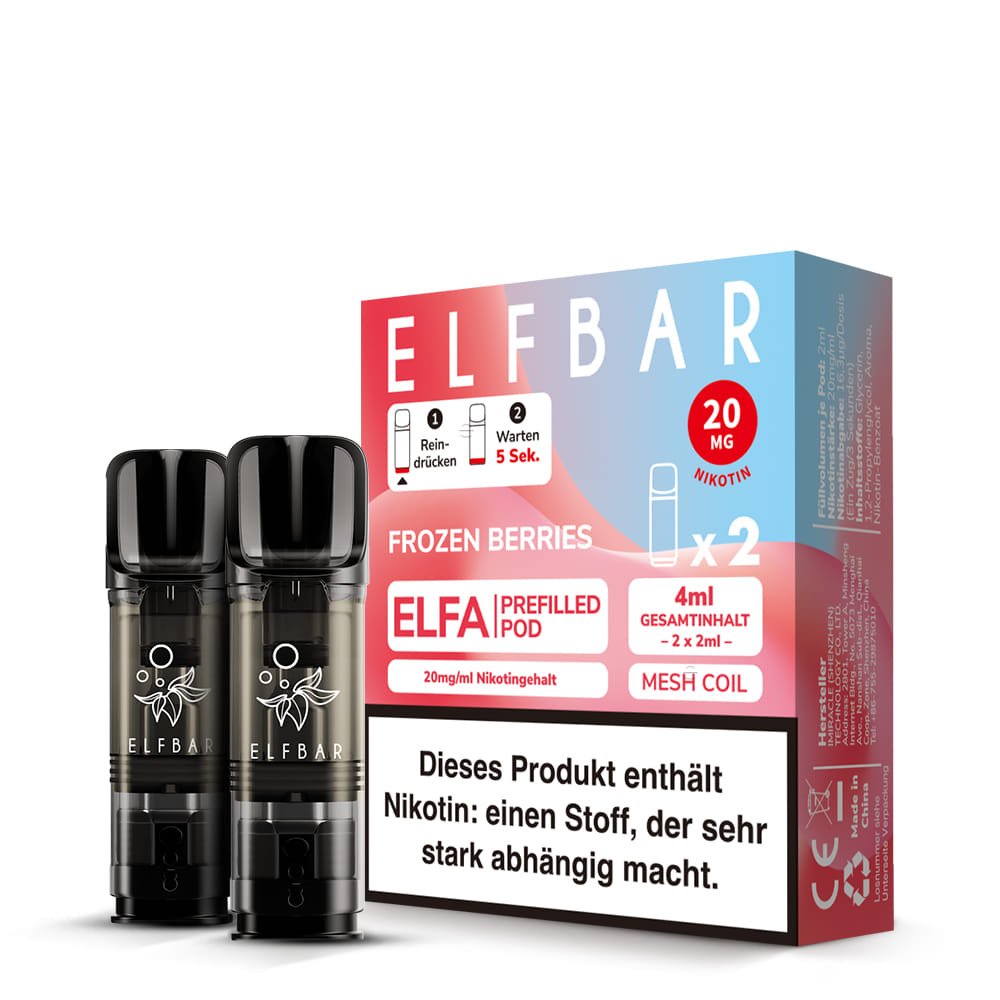 Elfbar ELFA Pods Frozen Berries 20mg - Packung mit 2 vorbefüllten Pods (2er Pack)