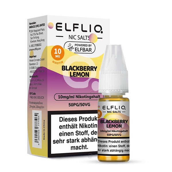 Elfliq Blackcurrant Aniseed 10mg Liquid mit Verpackung