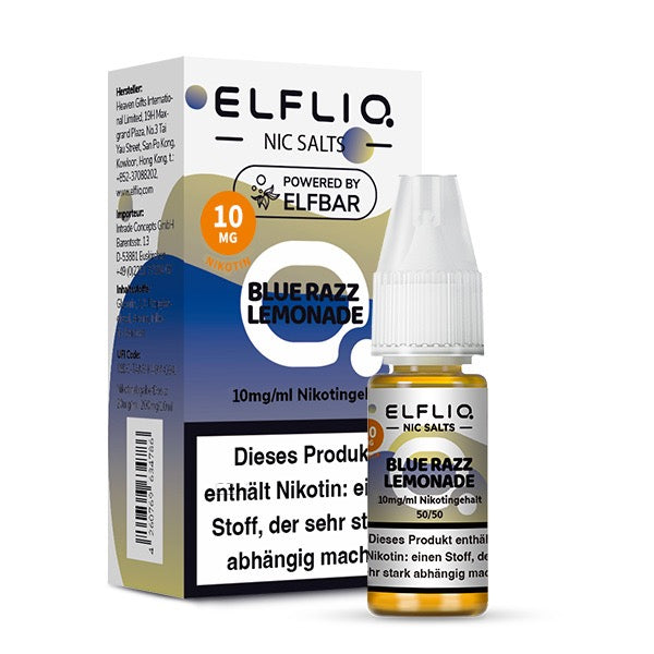 Elfliq Blue Razz Lemonade 10mg Liquid mit Verpackung