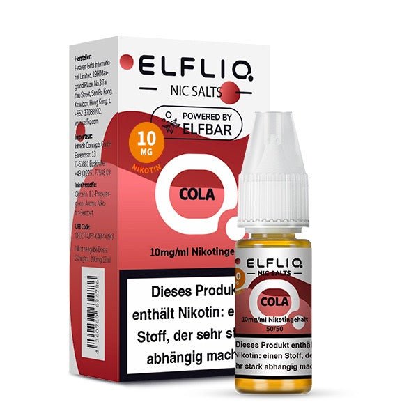 Elfliq Cola 10mg Liquid mit Verpackung