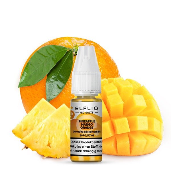 Elfliq Pineapple Mango Orange 10mg Liquid Flasche mit Ananas, Mango und Orange