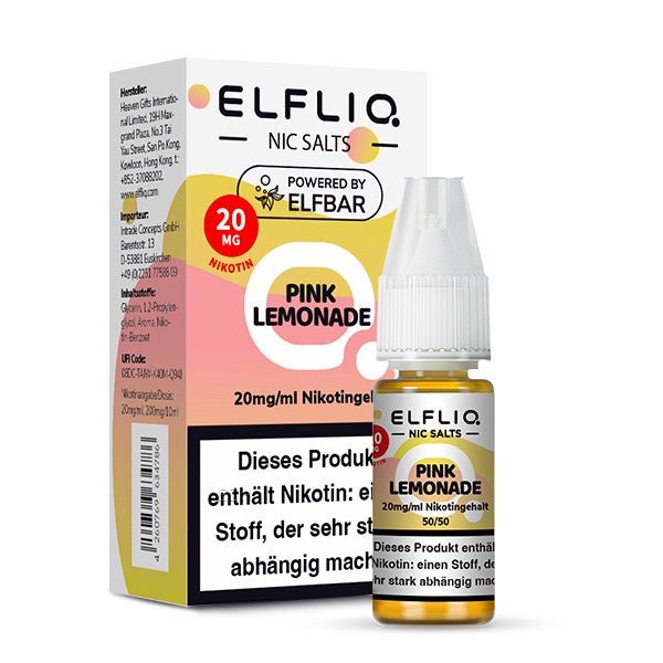 Elfliq Pink Lemonade 20mg Verpackung und Flasche