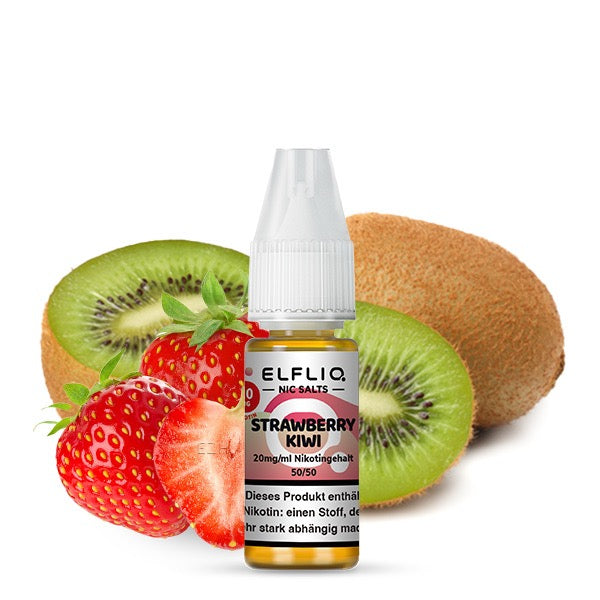 Elfliq Strawberry Kiwi 20mg Flasche mit Erdbeeren und Kiwi