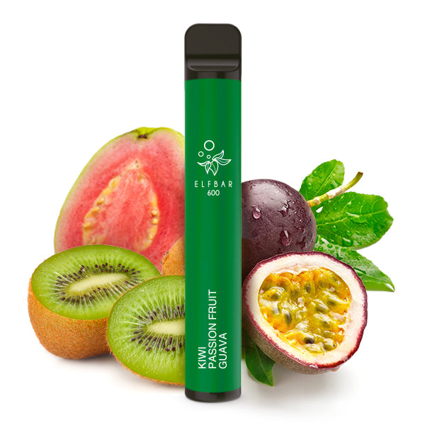 Elfbar 600 0mg vor Kiwi, Passionsfrucht und Guave