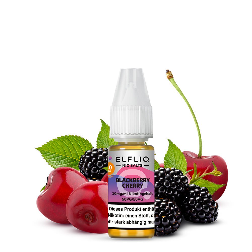 Elfliq Blackberry Cherry 10mg Liquid by Elfbar vor Brombeeren und Kirschen