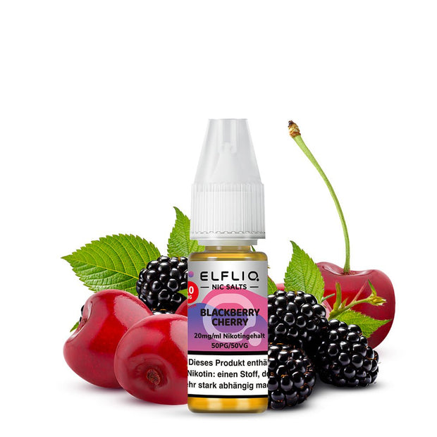 Elfliq Blackberry Cherry 20mg Liquid vor Brombeeren und Kirschen - Nikotinsalz by Elfbar