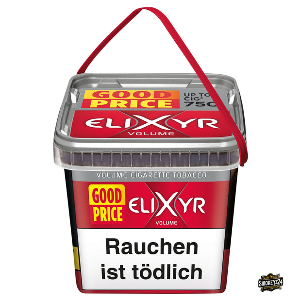 Elixyr Volume Red Volumentabak 340g Eimer mit Tragegriff in der Seitenansicht