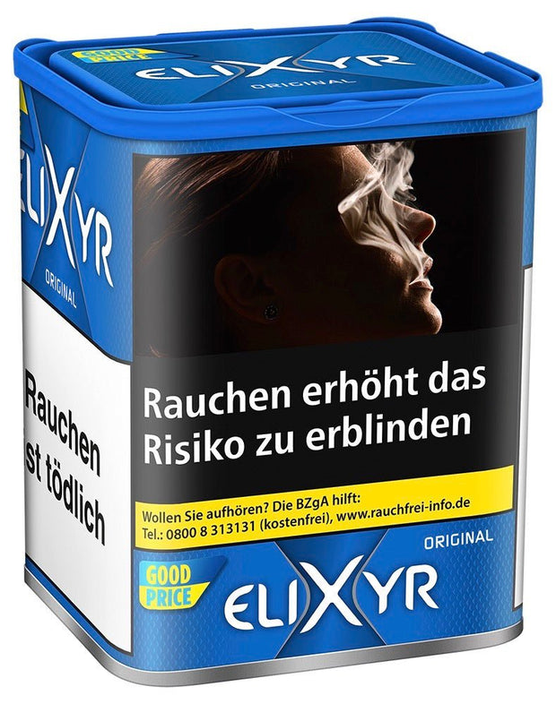 Elixyr Blue Feinschnitt Tabak blau - 102g Dose - Smokeyz24