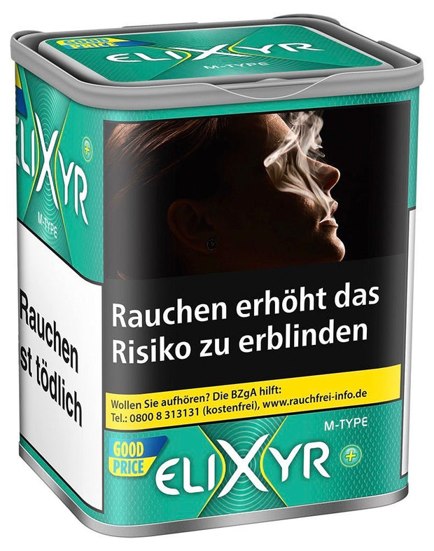 Elixyr + Green Feinschnitt Tabak M - Type - 102g Dose - Smokeyz24