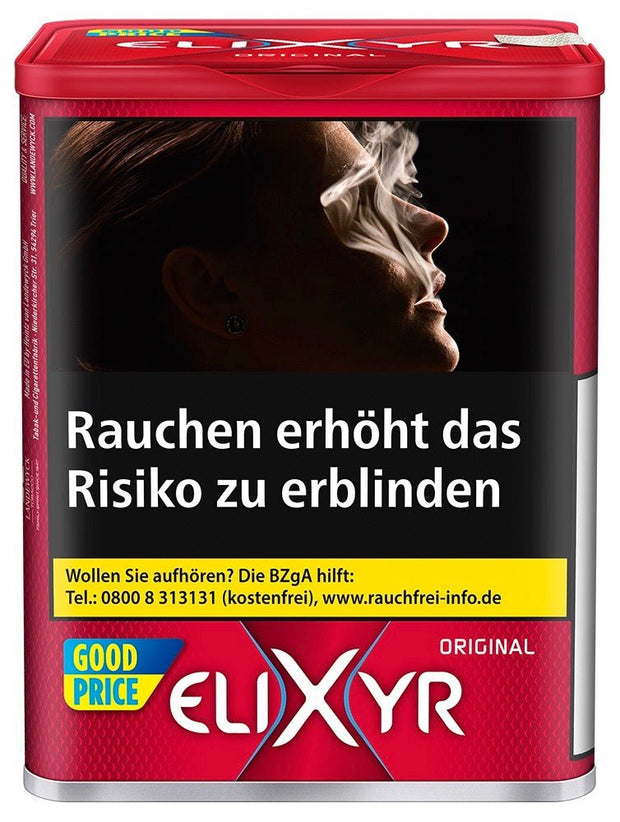 Elixyr Red Feinschnitt Tabak rot - 102g Dose - Smokeyz24