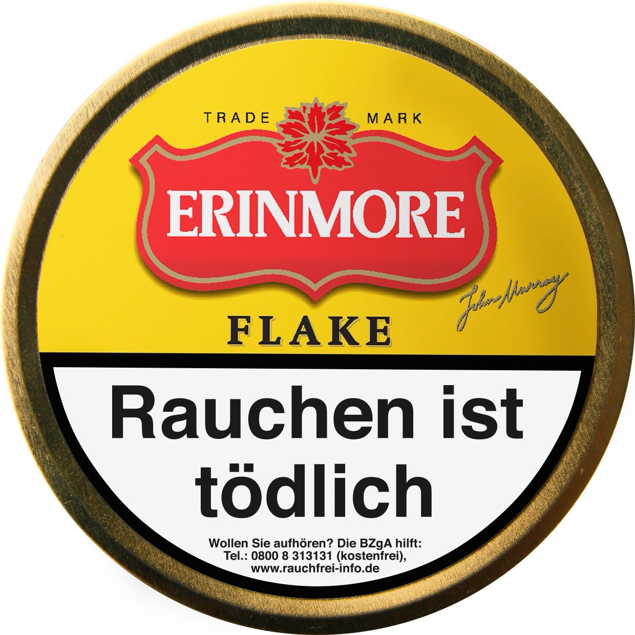 Erinmore Flake Pfeifentabak – 50g Dose, Flake-Cut, Virginia & Burley mit Ananas-Aroma, kräftig, fruchtig-würzig, irische Spezialität